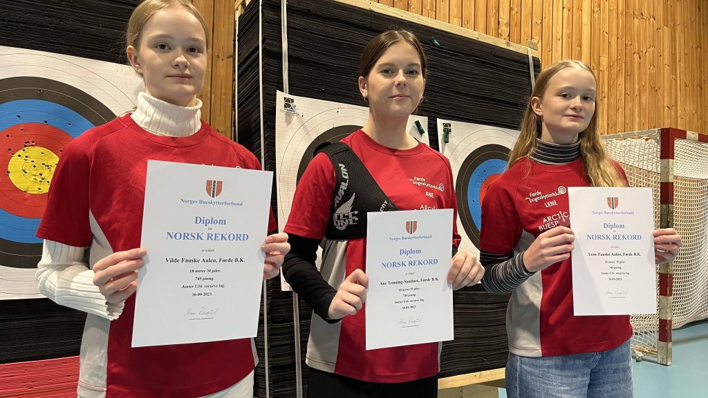 U16-jentene med diplomar